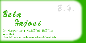 bela hajosi business card